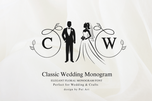 Classic Wedding Monogram: A Timeless Typeface for Creative Crafters