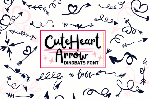 Cute Heart Arrow: A Playful Font for Creative Branding