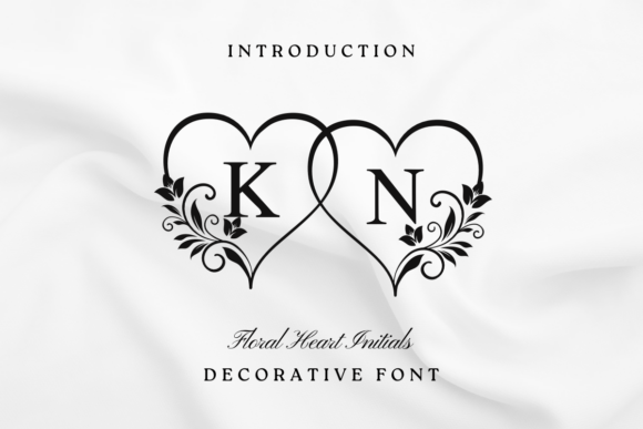 Floral Heart Initials: A Decorative Typeface for Web Design