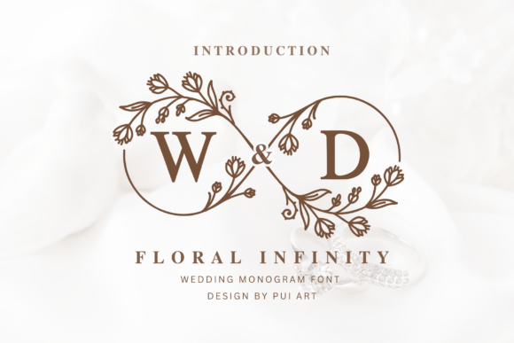 Floral Infinity Monogram: A Delicate Display Font for Editorial Elegance
