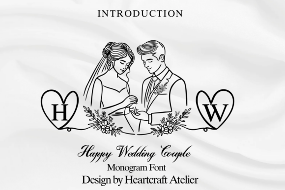 Happy Wedding Couple: A Font for Love and Layout