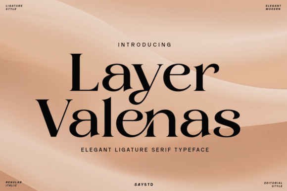 Layer Valenas: A Serif Font for Timeless Craft Projects