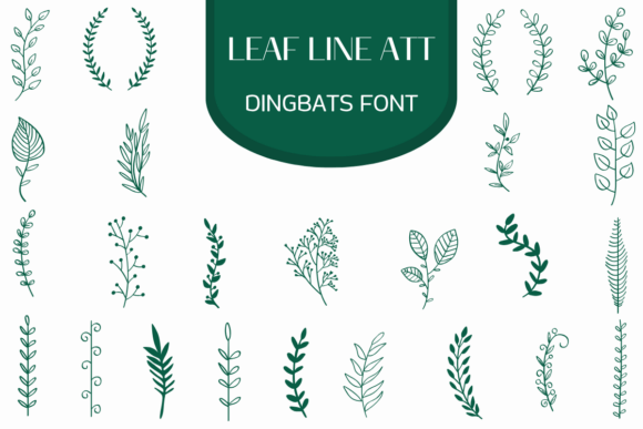 Leaf Line Art: A Font That Breathes Life Into Design