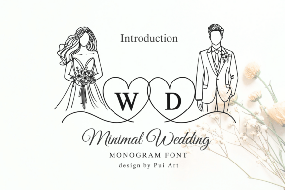 Minimal Wedding Monogram: A Font for Editorial Elegance