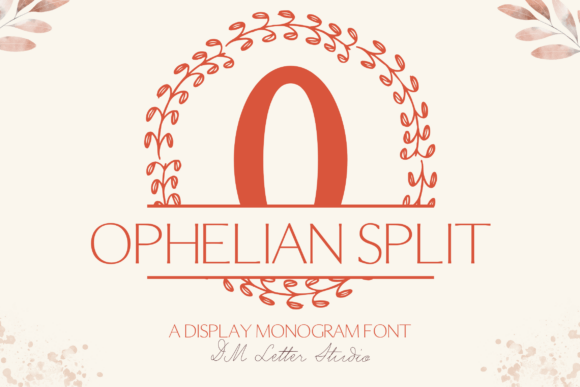 Ophelian Split Monogram: A Serif Font for Elegant Craft Projects