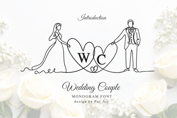 Wedding Couple Monogram Font Review