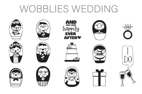Wobblies Wedding Dingbats: A Whimsical Font for Editorial Creativity